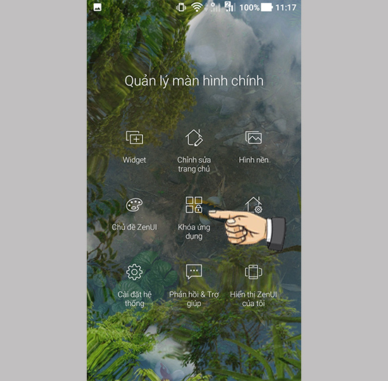 Chọn khóa ứng dụng